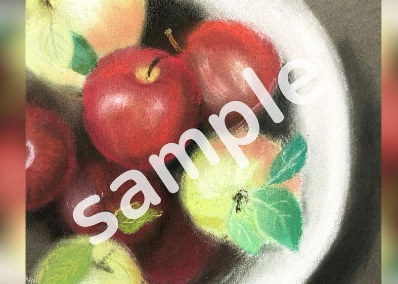 No 11 Zoom背景に使える手書きパステル りんご達 パステル画家kinoの店 アネモネ