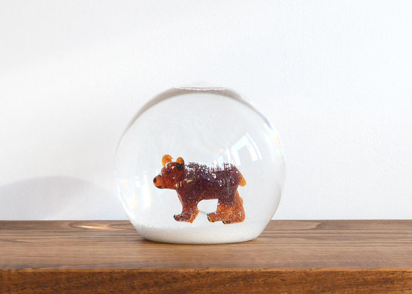 特注品 スノードーム くま 高さ 約10cm Artist In Momo