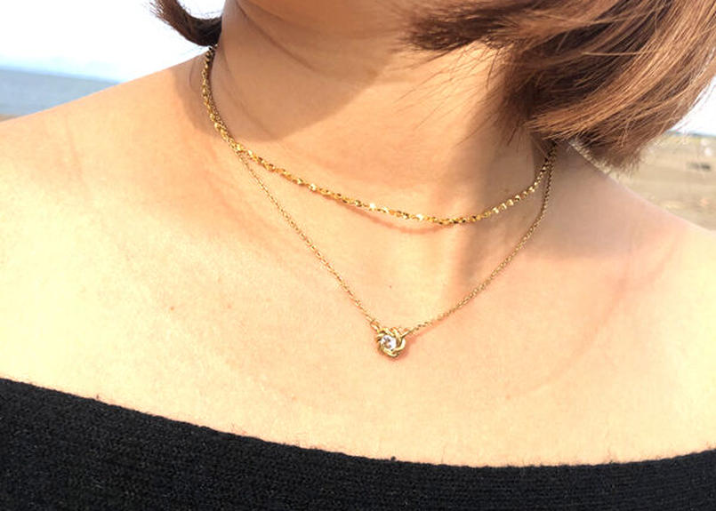 ハワイアンジュエリー ネックレス フラワー 花 1粒 石 スクロール 波 ステンレス インスタ ハワイアンジュエリー ネックレス フラワー 花 1粒 石 スクロール 波 ステンレス インスタ