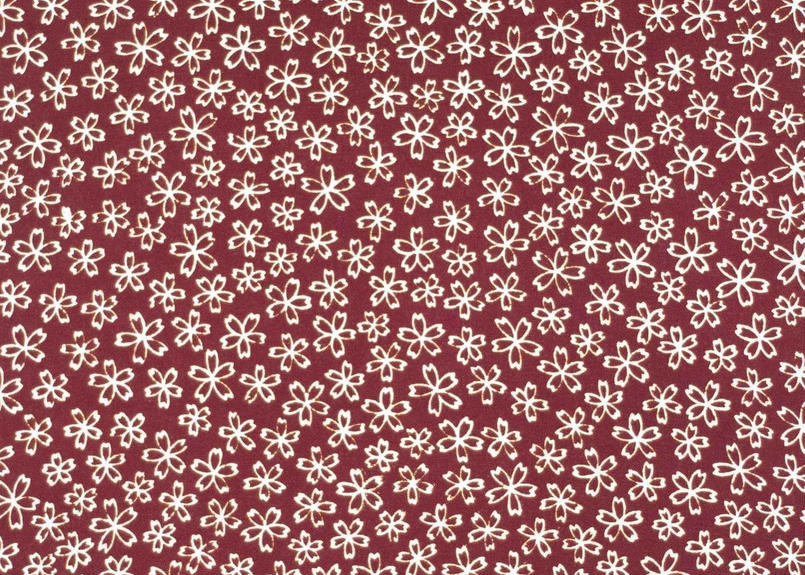 復刻てぬぐい 満開桜 海老茶 Shinedozome