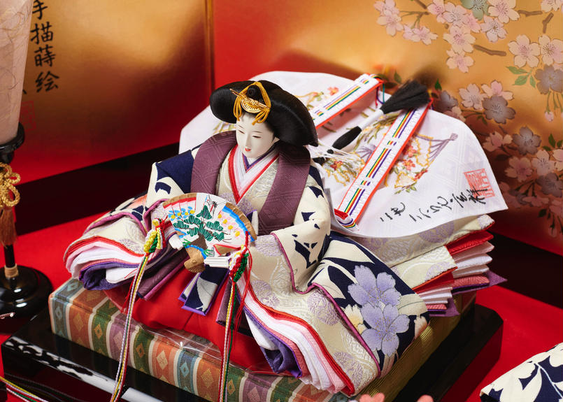 平安天鳳作 ひな人形 京友禅 桜花 雛人形 輸入 京友禅 平安天鳳作 ひな人形 京友禅 桜花 雛人形 輸入 京友禅