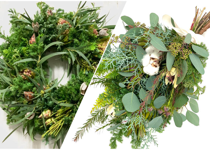 西麻布 Workshop コニファーのクリスマスリース スワッグ 21年12月4日 土