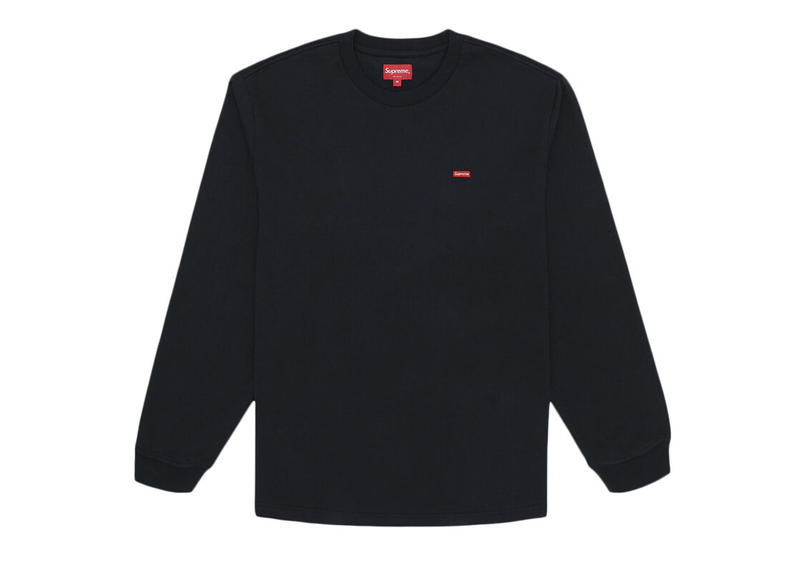 Supreme Small Box Logo L S Navy T C Y