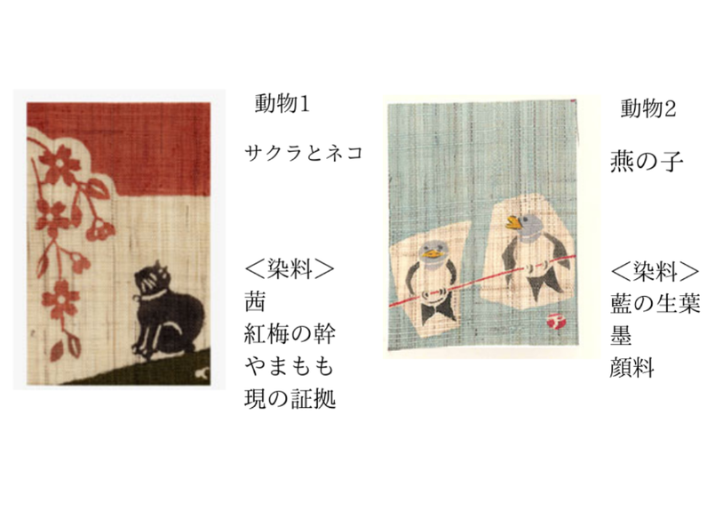 9 染工房シゲタ ポストカード 動物 晴ノ舎 Harenoya