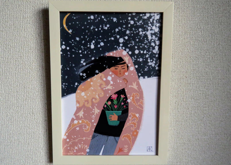 版ポスター 春を待つ カザフスタン Aigerim Karibayeva Pb00