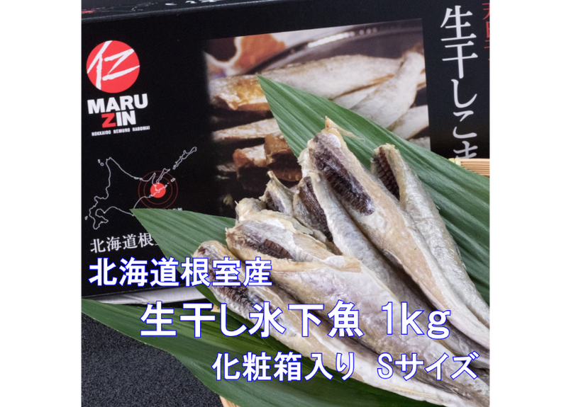 生干し氷下魚 Sサイズ 化粧箱入り 北海道グルメバリュー どうえん