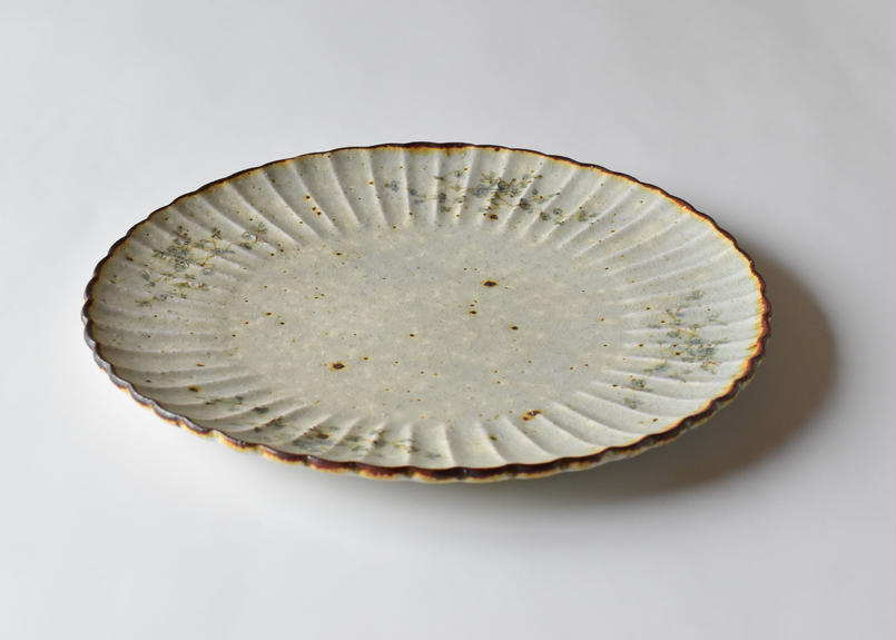 市野吉記 コウホ窯 安南手 20cm 2枚セット コウホ窯 市野吉記 安南手 皿 - 作家ものの器と生活雑貨 on-la