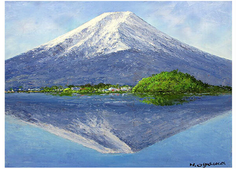 M▽小川久雄 富士山と河口湖 油彩 絵画 額縁 (38205) 楽天市場】絵画 油絵 富士山と桜 （小川久雄） 送料無料 【肉筆