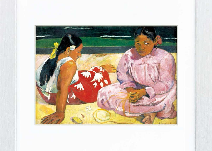 額装絵画 フレーム付き 額縁付き絵画 ポール・ゴーギャン 「タヒチの女