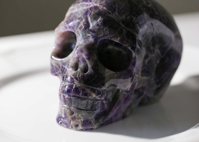 天然石スカル アメジストクラスター naturalrock scull